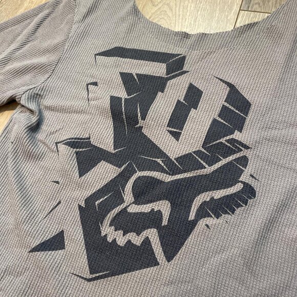 Fox Racing Women's Grey and Brown Shirt - Picture 2 of 3